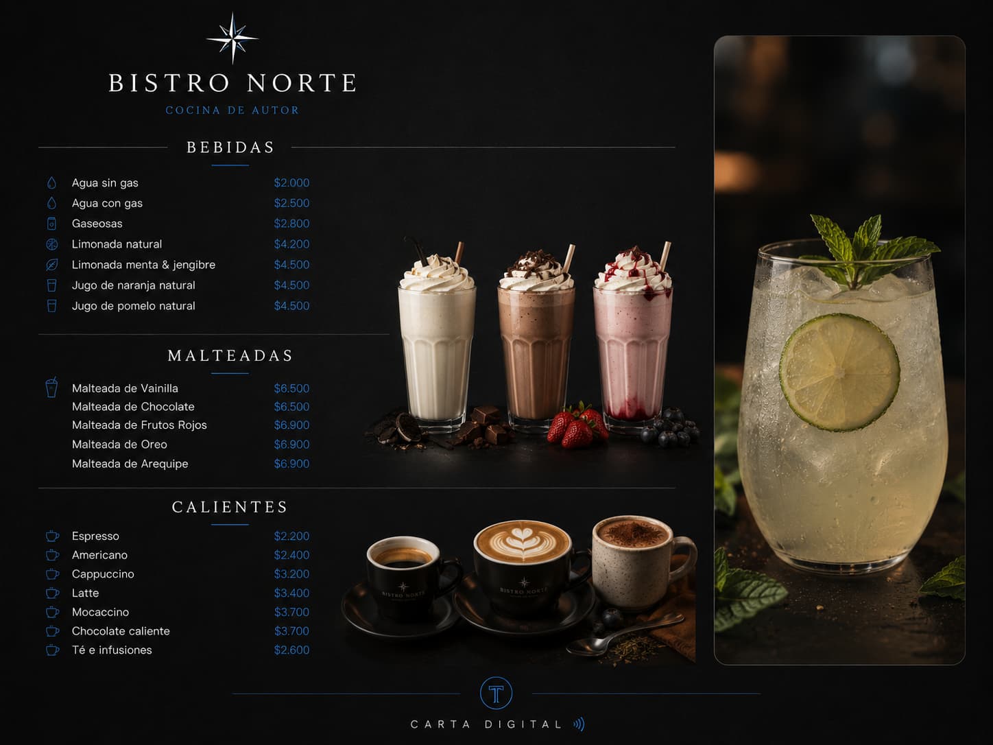 Bistro Norte Demo - carta 3